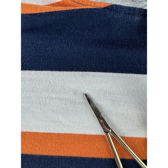 Polo Ralph Lauren Striped Hoodie Mens M Blue Orange White Pony - Picture 5 of 8